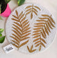 Vintage White Golden Leaves Beaded Placemat