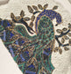 Designer Royal Peacock Gold Green Blue Beads Placemat Table Mat