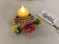 Chic Jute Metal Rose Floral Tealight Holder | Diwali Decoration Diya