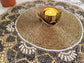 Jashn-ek-Shyam Zardozi Embroidered Gold Beads Pearls Round Table Mat Placemat For Home Decor