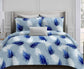 Designer Percale Cotton King Bedsheet Pattern Blue 108 inches x 108 inches