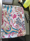 Multicolour White Pink Floral Jaal Hand Block printed Laptop Sleeve | Sajja