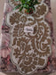Vintage Gold Premium Handcrafted  Beads Handmade Beaded Table Runner Décor
