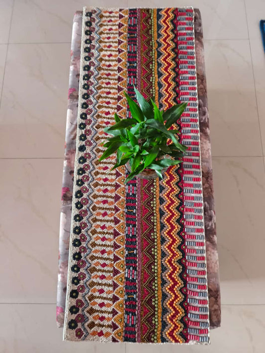 Designer Orchard Multi Colored Beaded Table Runner