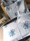 Summery Deluxe Powder Blue Percale Cotton Double Bed King Bedsheet 9f x 9f