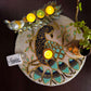 Passionate Peacock  Beads Round Table Placemat