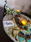 Passionate Peacock  Beads Round Table Placemat