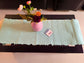 Modern Sea Green Quilted Table Runner Cover (L-55in, W-16in)