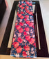 Designer Blue Pink Floral Velvet Table Runner 12 x 72 inches