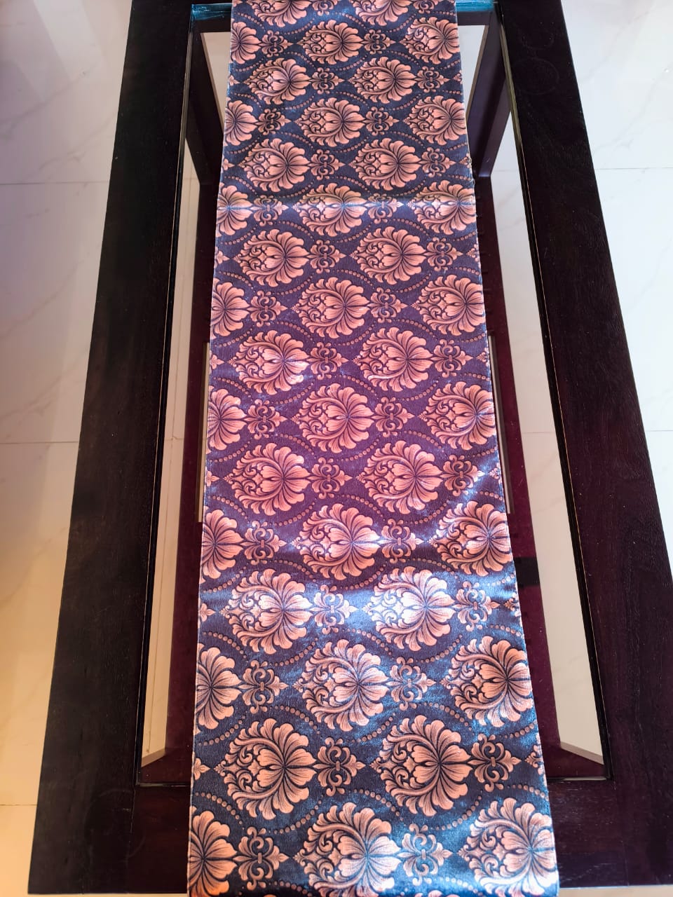 Classical French Damask Velvet Table Runner 12 x 72 inches