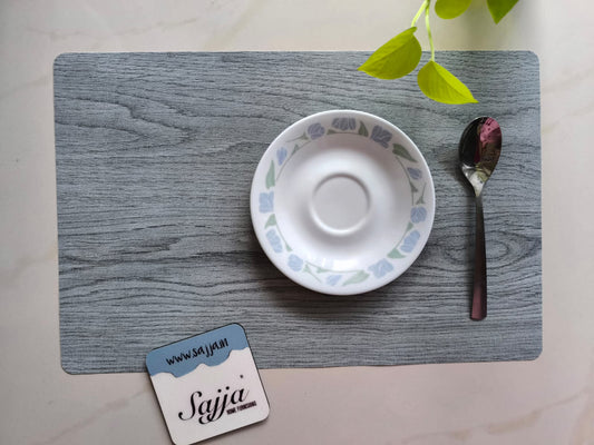 Rectangular PVC Plastic Table Mats- Pack of 6