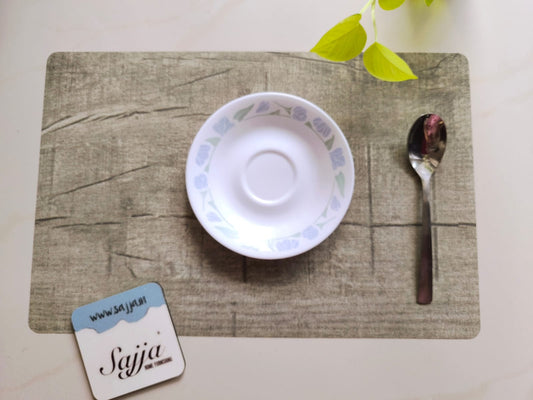 Buy online Earthy Stone Matt PVC Set of 6 Dining Table Placemat mat