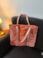 Women Ethnic Motifs Printed Shopper Tote Bag handbag - Orange