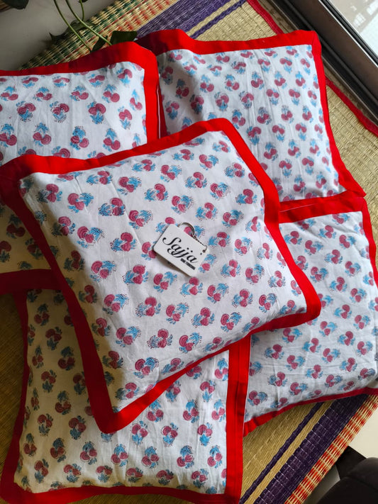 Hand Block Printed Standard Size Cushion Cover (16×16 inch) Cotton