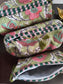 Buy Sajja Hand Block Sage Green Floral Print Travel Kit | Cotton Pouch Bag Travel Utility Set of 3