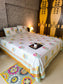 Designer Phool Hand block Premium Cotton King Bedsheet 9 x 9 feet