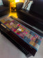 Grey Handmade Embroidered Patchwork Multicolor Cotton Table Runner