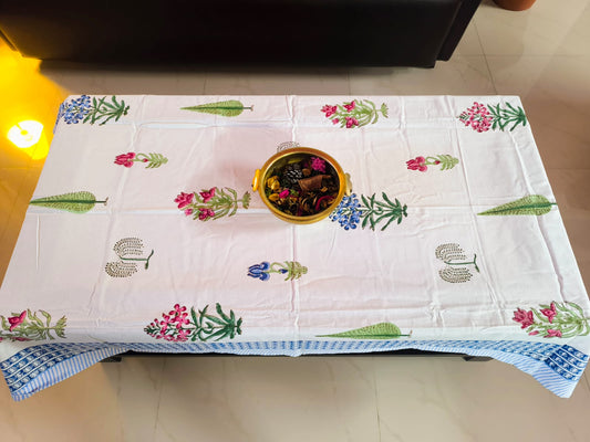 Buy Centre Table Handblock Floral  Table Cover - 40 x 60 inches -2 Seater Table Cover
