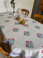 Designer Hand block Rectangular Floral Cotton Table Cover - 60 x 90 inches 6 seater | smaller 8 seater  Table Cloth