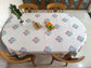 Designer Hand block Rectangular Floral Cotton Table Cover - 60 x 90 inches 6 seater | smaller 8 seater  Table Cloth