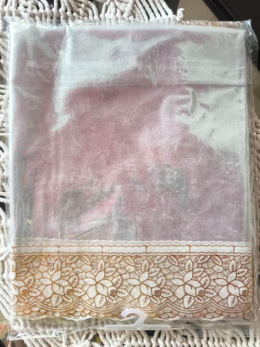 Transparent PVC 6 Seater Dining Table Cover With Golden border Size (60x90)  6 seater | smaller 8 seater