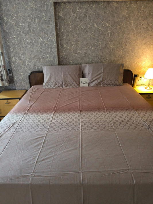 Dusty Rose Brown Ombre Collection Super King Bedsheet 108 inches x 108 inches