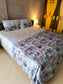 Buy Online Designer Ombre Blue Brown Fine Cotton King Bedsheet 108 x 108 inches