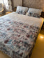 Buy Online Designer Ombre Blue Brown Fine Cotton King Bedsheet 108 x 108 inches