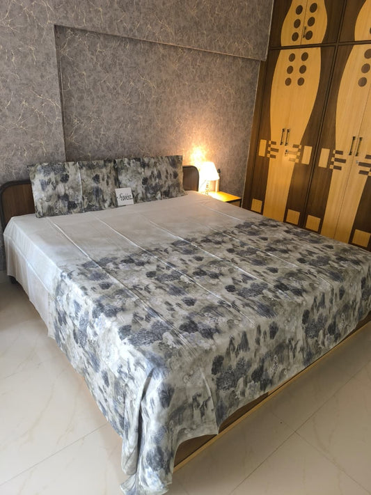 Buy Online Designer Ombre Mint Green Fine Cotton King Bedsheet 108 x 108 inches