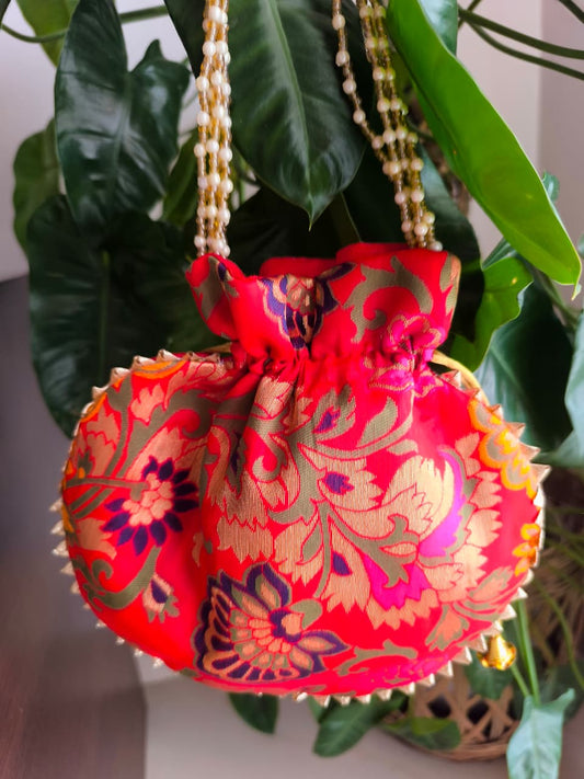 Designer Brocade Potlis Gift Bags | Handcrafted Potli Bags | Buy Party favors party favors