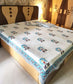 Sajja Hand Block Printed Bedsheet | Pure Cotton | Double Bed Queen Size 90"x108" | 210 TC Bedsheets | Includes 2 Pillow Covers (Hatti )