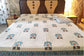 Sajja Hand Block Printed Bedsheet | Pure Cotton | Double Bed Queen Size 90"x108" | 210 TC Bedsheets | Includes 2 Pillow Covers (Hatti )