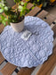 Light Purple Lavender Quilted Sustainable Cotton Round Focal Runner Table Placemat - 1 piece