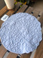 Light Purple Lavender Quilted Sustainable Cotton Round Focal Runner Table Placemat - 1 piece