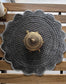 Velvet Dark Grey Round Table Fabric Decorative Quilted Table Mats 1 piece