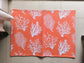 Designer Orange White Coral Reversible Thick Duck Cotton Floor Mat |Use as Table Décor Mat | Perfect Kids Mat