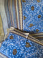 Pure Cotton Hand block Green Blue Floral Single Bedsheet (60x 90in)