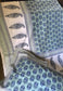 Handblock Print Pure Cotton Blue Mughal Butta Single Bedsheet (60 x 90in)