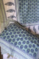 Handblock Print Pure Cotton Blue Mughal Butta Single Bedsheet (60 x 90in)