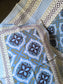 Hand block Print Pure Cotton Blue Abstract Pattern Single Bedsheet (60 x 90in)