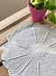 Beige Greyish Medium Round Quilted Decorative Table Placemat Trivet