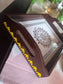 Wooden Bright Wooden Hand Painted  Big Tray -  Brown - Serve 6 Mugs/ Glasses