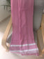 Absorbent Weaved Tasseled Turkish Organic Cotton Bath Towel Pink - large