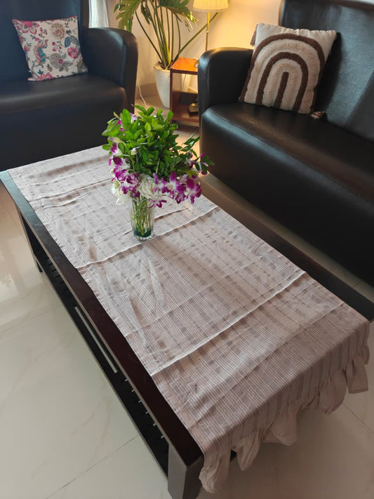 Contemporary Premium Cotton Table Runner (L- 58 in, W-20in)