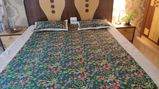 Sajja Checkered Signature Duck Cotton Bedcovers/Bedspreads