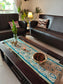 Buddha Art Inspired Silk Dining Table Runner 6 seater  Side Table Runners Gift L-72 in, W-12in)