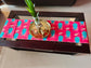 Designer Rich Rose Peacock Multicolour Dupion Silk Table Runner 12 x72 inches | 6 seater Table | Console Unit Runner