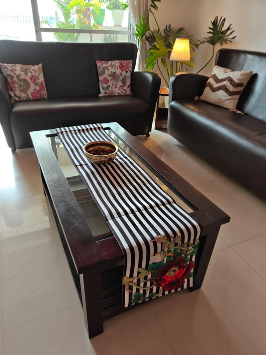 Chic Chintz Silk Table Runner Dining Table Runner | Centre table(L-72in, W-12in)