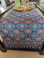 Buy Sajja Indigo Ajrakh Dupion Silk Table Runner (L-72in, W-12in) Online