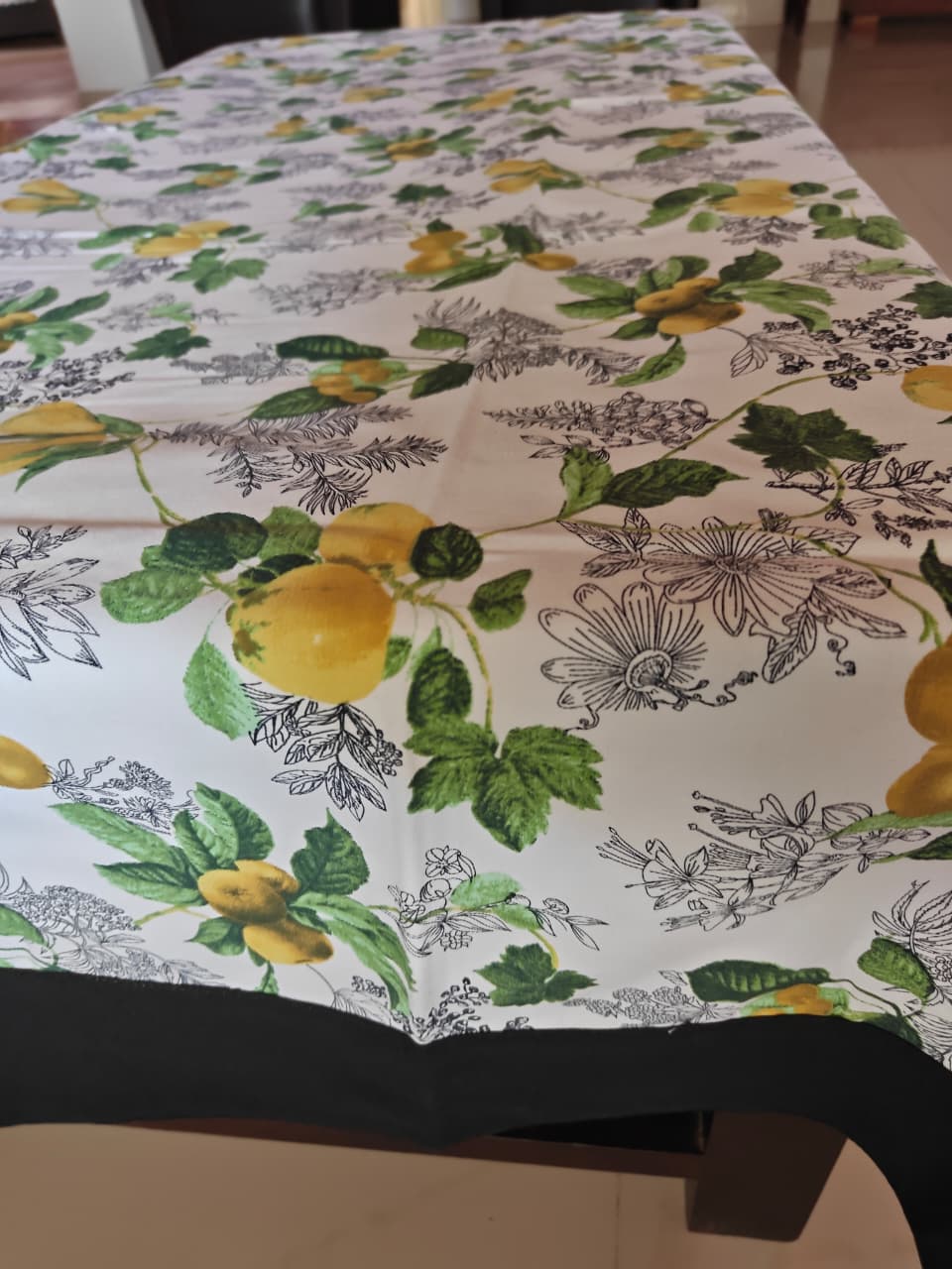 Floral Pure Cotton Six Seater Table Cloth with borders 60 x 90 inches